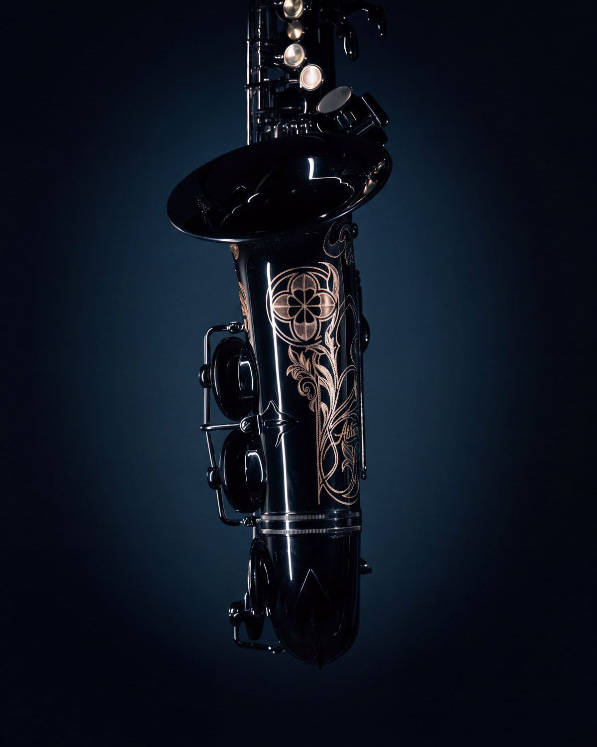 The Baron saxophone’s silver-plated RESO X neck